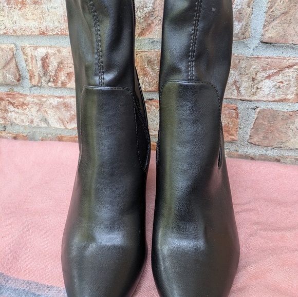 Open Edit Jimmie Pointed Toe Wedge Bootie Women Sz 6.5 - Picture 2 of 7